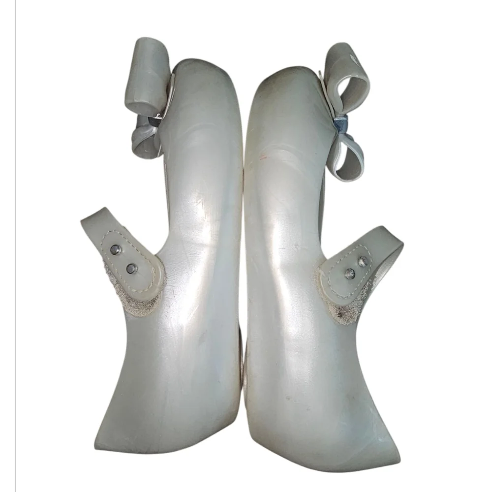 Mini Melissa Elegant Kids White Bow Shoes